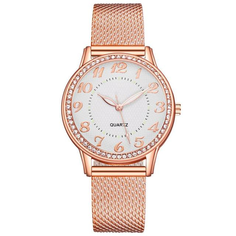 Fashion Women Watches Men Gold Watch Silver Heart Dial Silicone Mesh Belt Wristwatch Reloj Mujer Montre Femme Women'S Watch 2024